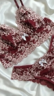 Conjunto Marsala com Branco