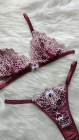CONJUNTO FIO MARSALA COM BRANCO
