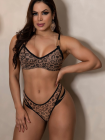 Conjunto Animal Print com Correntes